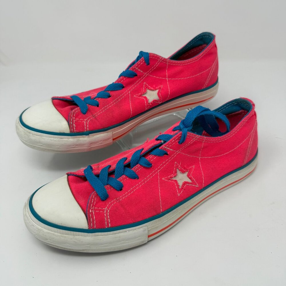 Converse One Star Hot Pink Canvas Low Tops - Picture 3 of 8